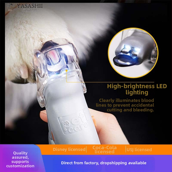 Set na rezanie pazúrov domácich miláčikov s LED svetlom pre psy a mačky; leštenie pazúrov