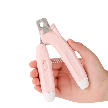 Clește de unghii pentru pisici și câini cu iluminare încorporată — două în una: tăiere și pilire