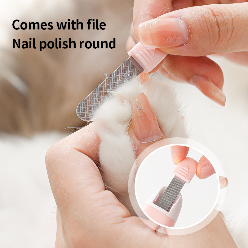 Clește de unghii pentru pisici și câini cu iluminare încorporată — două în una: tăiere și pilire