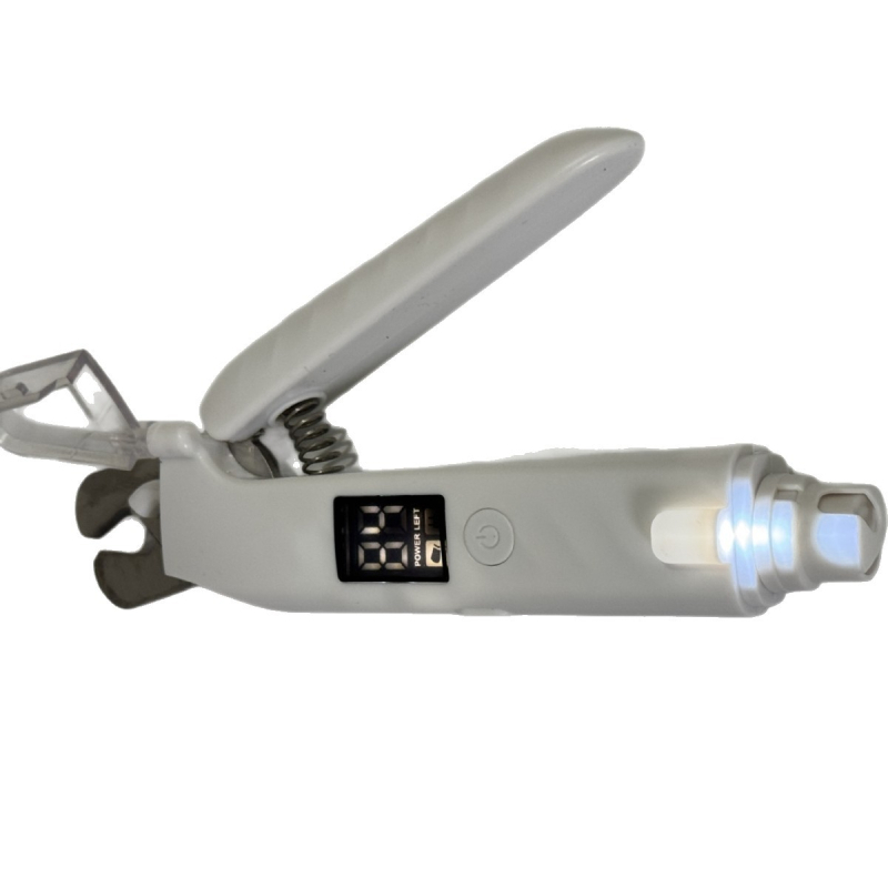 Șlefuitor electric pentru unghii de animale de companie – 2 în 1 cu LED pentru pisici, șlefuire și tăiere