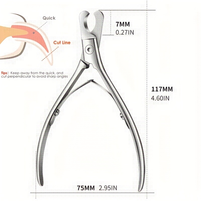 Clește pentru unghii de câine din oțel inoxidabil pentru întreținere și lustruire