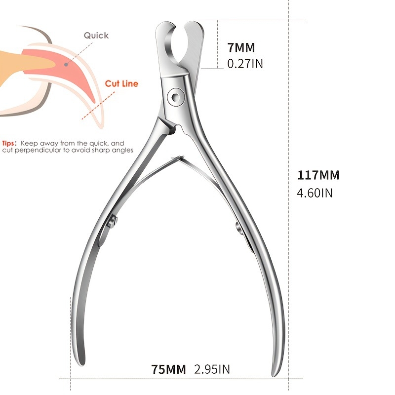 Clește pentru unghii de câine din oțel inoxidabil pentru întreținere și lustruire