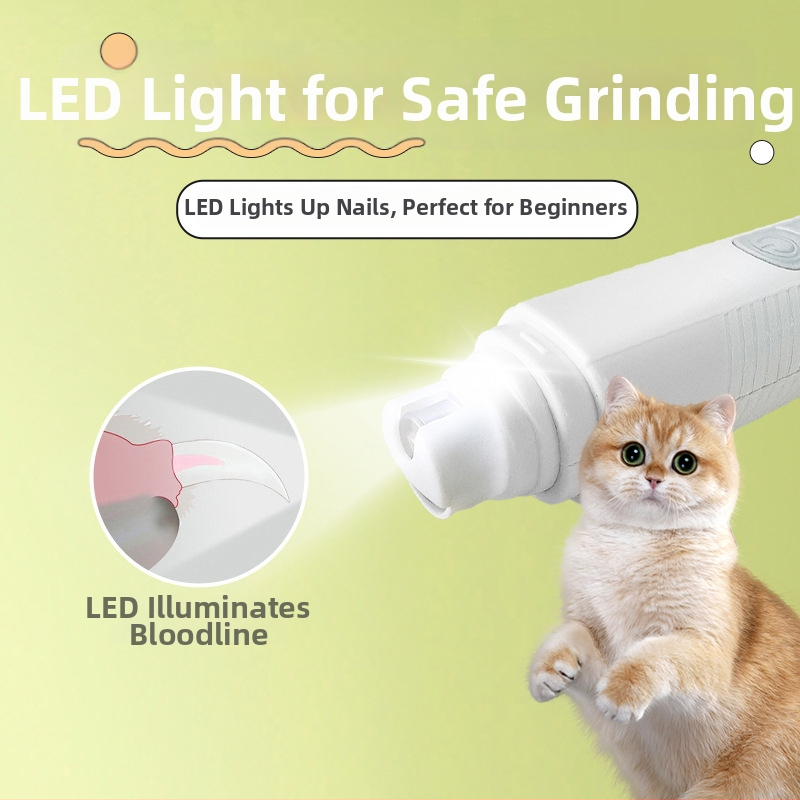 LED elektrická brúska na nechty pre psy a mačky