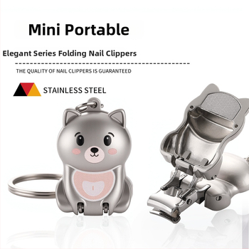 Set de unghii – portabil, manual, oțel inoxidabil 304, design cu pisicuță