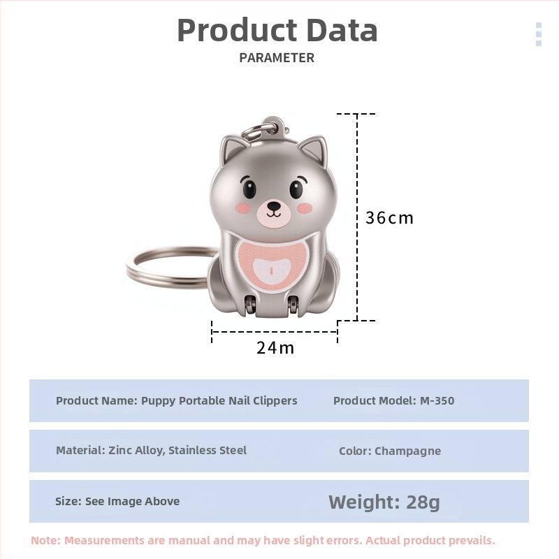Küünekääride komplekt – kaasaskantav, käsitsi, 304 roostevabast terasest, kassiteemaline disain
