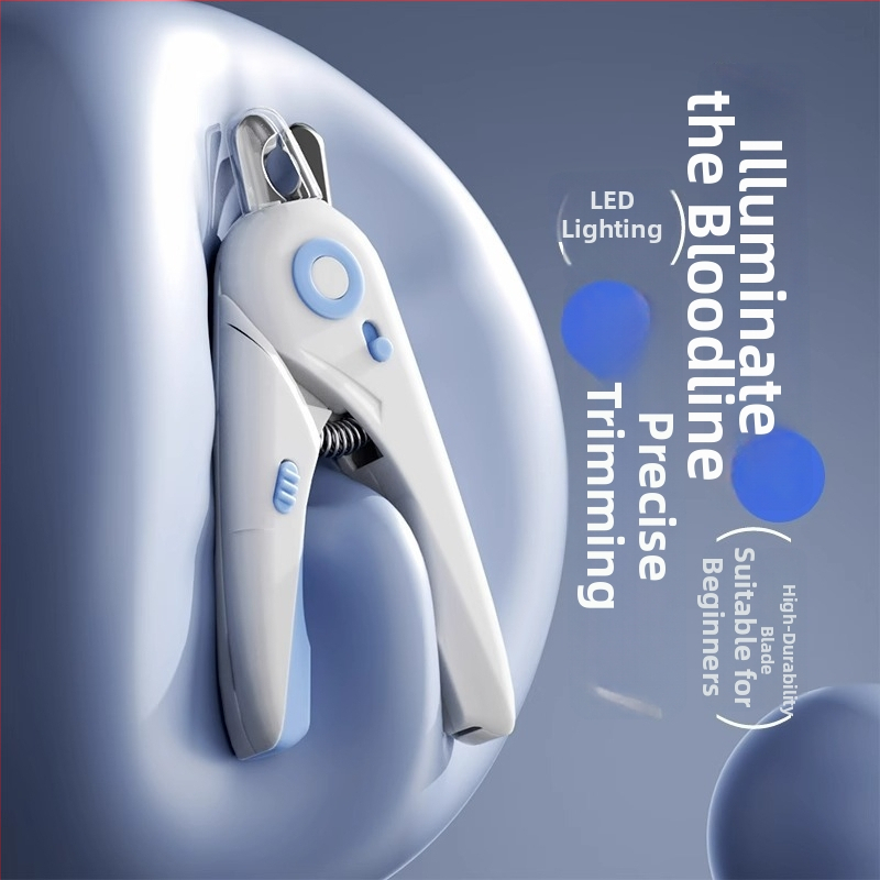 Peijie Pets kliešte na nechty mačky s LED, nerezová oceľ, ručné ovládanie