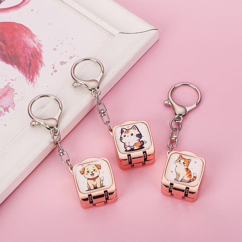 Tăietor de unghii portabil, pliabil, cu design de pisică, din oțel inoxidabil, breloc, OEM