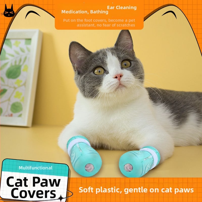 Protecție pentru capul pisicii pentru baie, tăierea unghiilor și injecții – anti-zgâriere, anti- mușcare, anti-lipire • cutie cu 210 bucăți • pentru pisici