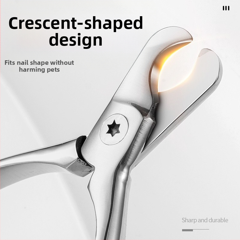 Lemmikloomade küünte lõikur roostevabast terasest – suur ava, verejooksu vältimise turvafunktsioon, 63,2 g, baaspakend