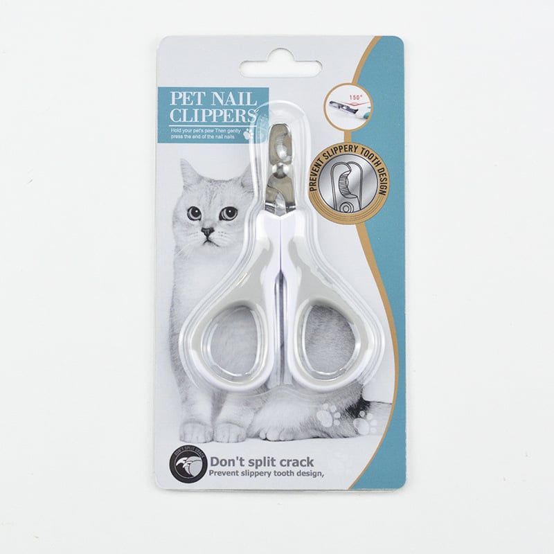 Katės nagų žirklės su neslystančia rankena, 45° kampinis dizainas ir nagų valymas