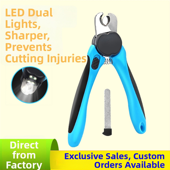 Augintinių nagų kirpimo įrankis su LED apšvietimu katėms ir šunims