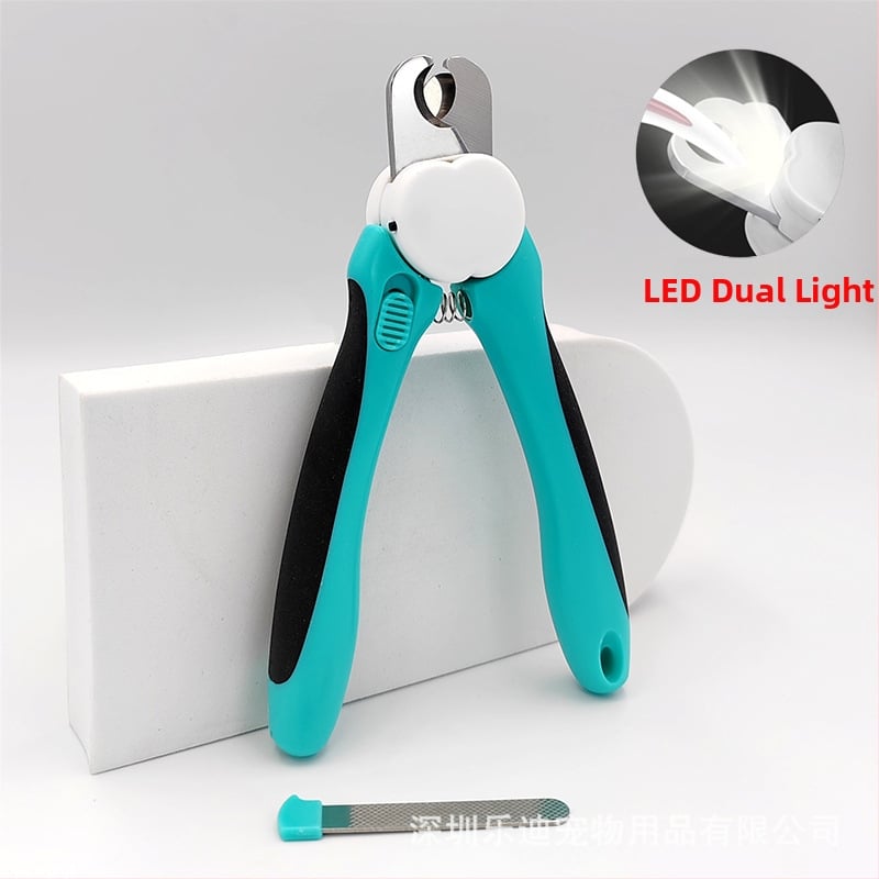 Augintinių nagų kirpimo įrankis su LED apšvietimu katėms ir šunims