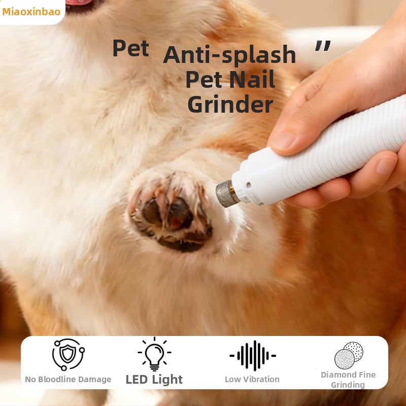 Elektrinis nagų šlifuotuvas naminiams gyvūnams – šunims ir katėms, universalus suderinamumas, Pink Claw ženklas