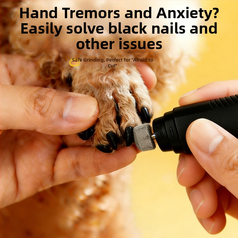 Elektrinis nagų šlifuotuvas naminiams gyvūnams – šunims ir katėms, universalus suderinamumas, Pink Claw ženklas