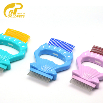 ABS χτένα με σχέδιο κοχυλιού για σκύρους — βούρτσα περιποίησης για αφαίρεση τριχώματος, κουτί 96 τεμάχια, μάρκα Petiy Baoli