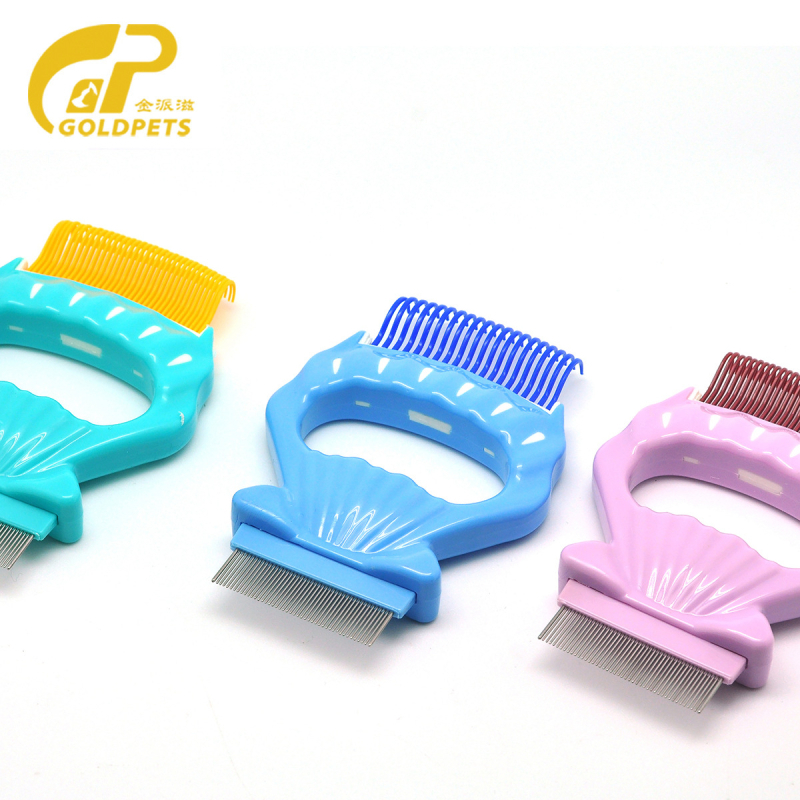 ABS χτένα με σχέδιο κοχυλιού για σκύρους — βούρτσα περιποίησης για αφαίρεση τριχώματος, κουτί 96 τεμάχια, μάρκα Petiy Baoli