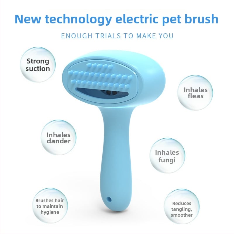 Elektronikus háziállat szőrtelenítő kefe macskáknak és kutyáknak – ABS anyagú, újratölthető, atkák és por felszívására, háztartási használatra