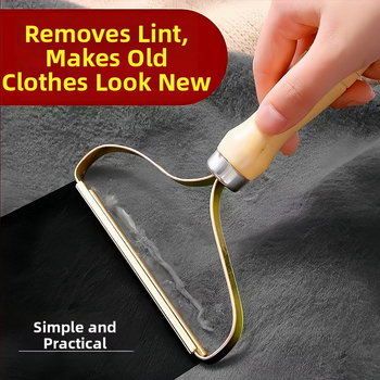 Állati szőr eltávolító eszköz — fa és réz, négyzet alakú fésű, nagy testű kutyák számára