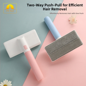 Χτένα αφαίρεσης τρίχας γάτας, διπλής όψεως, δύο κατευθύνσεις αφαίρεσης, αυτοκαθαριζόμενη, αποσπώμενο χερούλι, PP + πολυεστέρας