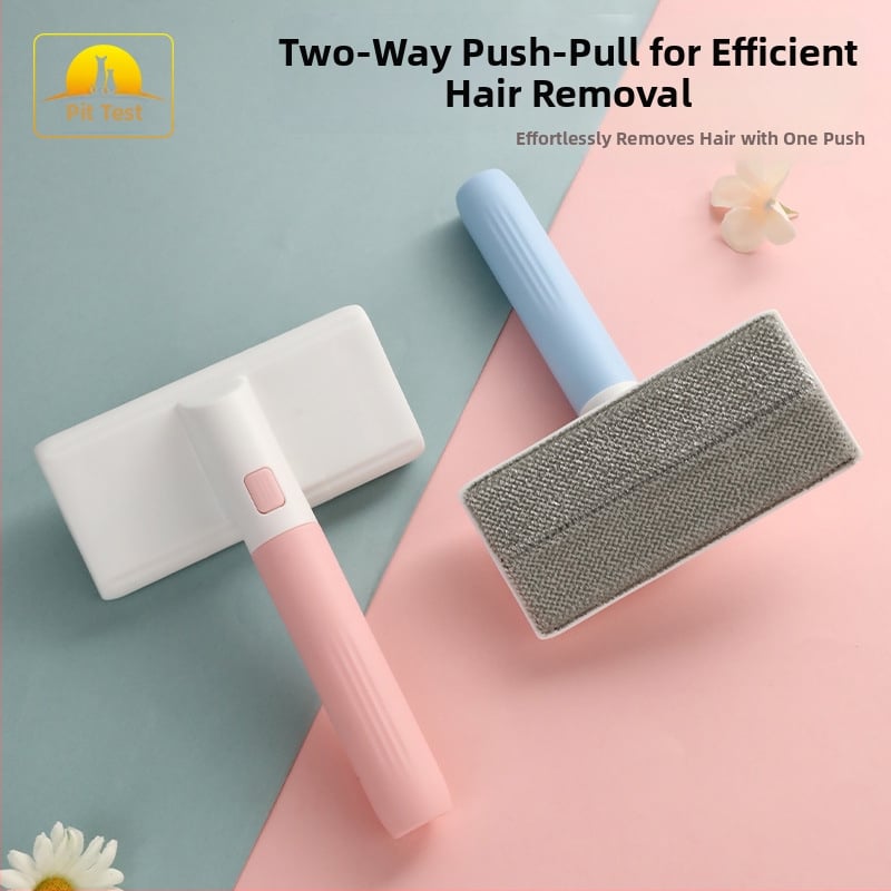 Χτένα αφαίρεσης τρίχας γάτας, διπλής όψεως, δύο κατευθύνσεις αφαίρεσης, αυτοκαθαριζόμενη, αποσπώμενο χερούλι, PP + πολυεστέρας