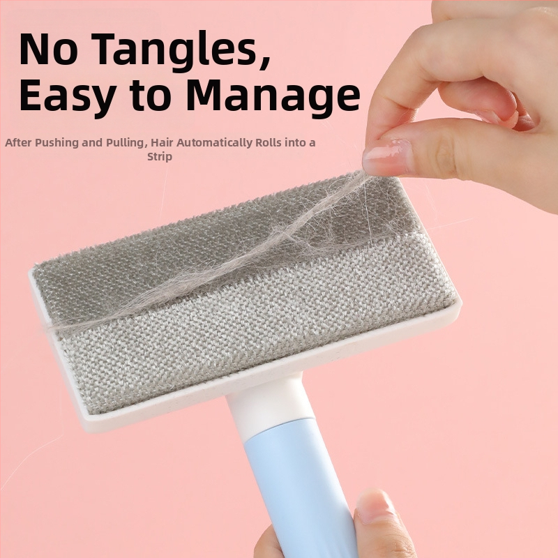 Χτένα αφαίρεσης τρίχας γάτας, διπλής όψεως, δύο κατευθύνσεις αφαίρεσης, αυτοκαθαριζόμενη, αποσπώμενο χερούλι, PP + πολυεστέρας