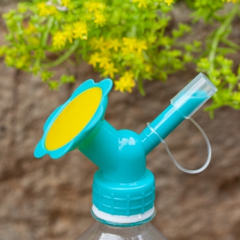 Пластмасова лейка за поливане със двойна глава душ за домашно градинарство