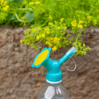 Пластмасова лейка за поливане със двойна глава душ за домашно градинарство