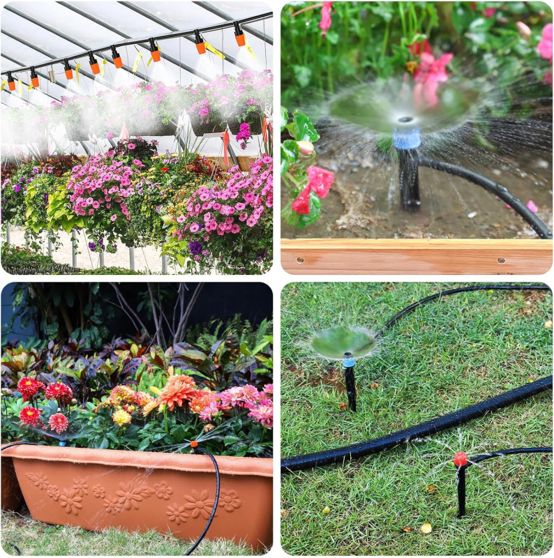 Система за капково напояване с PVC и ABS, 70 л капацитет, удобно поливане за домашни градини и обществени зелени площи