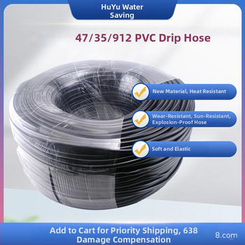 PVC капилярна градинска тръба за капково напояване с микро-спрей — устойчивост на топлина, студ и стареене; Hui Yu; подходяща за домашно градинарство, селскостопанска продукция и обществени зелени площи