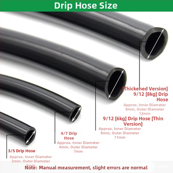 PVC капилярна градинска тръба за капково напояване с микро-спрей — устойчивост на топлина, студ и стареене; Hui Yu; подходяща за домашно градинарство, селскостопанска продукция и обществени зелени площи