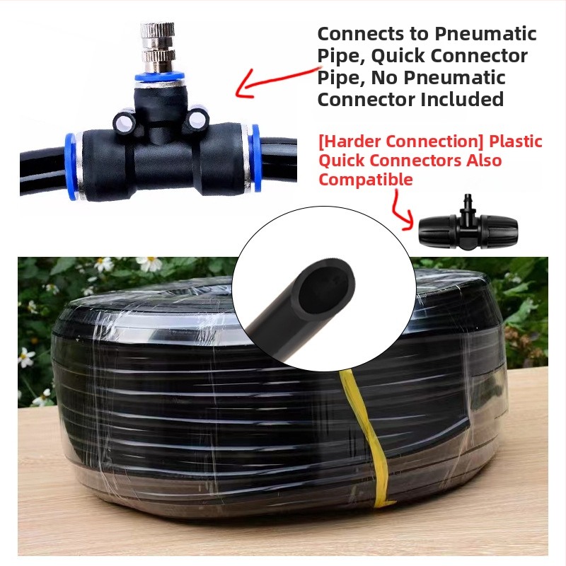 PVC капилярна градинска тръба за капково напояване с микро-спрей — устойчивост на топлина, студ и стареене; Hui Yu; подходяща за домашно градинарство, селскостопанска продукция и обществени зелени площи