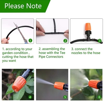 Kit de irigații prin picurare, din PVC, capacitate 10, instalare ușoară și flexibilă, potrivit pentru grădinărit acasă și producția agricolă