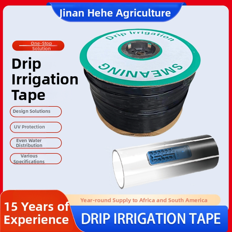 PE laistymo juosta kapiliariniam laistymui, integruotas vandens ir trąšų tiekimas, ilgiai 500–2000 m, skylučių atstumas 100–300 mm