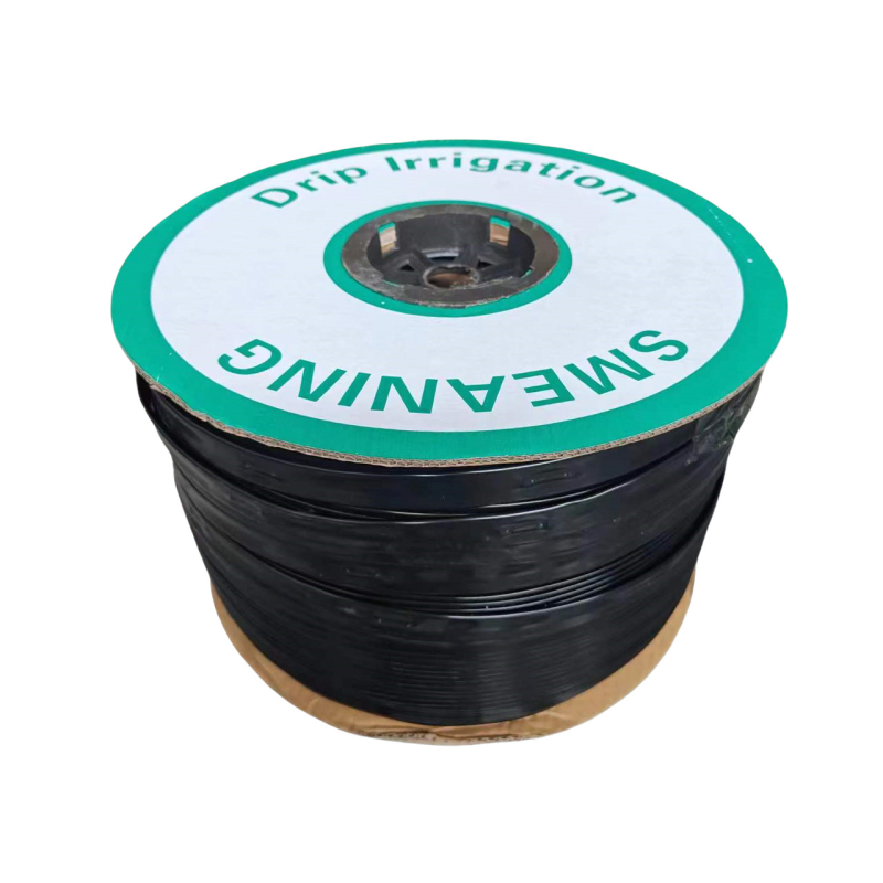 Bandă de irigații prin picurare din PE, livrare integrată de apă și îngrășăminte, lungimi 500–2000 m, distanța dintre orificii 100–300 mm