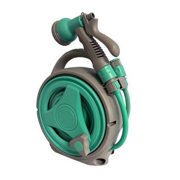 Prijenosni kolica za crijev, duljina crijeva 15 m, težina 1,8 kg, materijali PP/ABS/POM/PVC/TPR, namjena: zalijevanje dvorišta, navodnjavanje vrta, čišćenje balkona