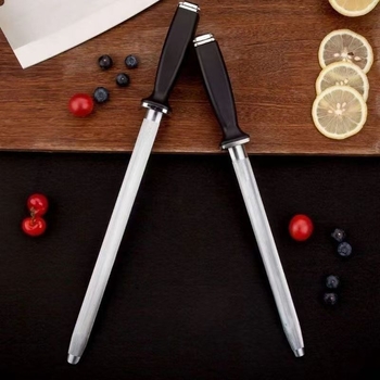 JM peilių šlifavimo lazdelė — profesionalus įrankis virtuvės ir mėsos peiliams, smulkaus grūdo deimantinis abrazyvas, aukštos anglies plienas