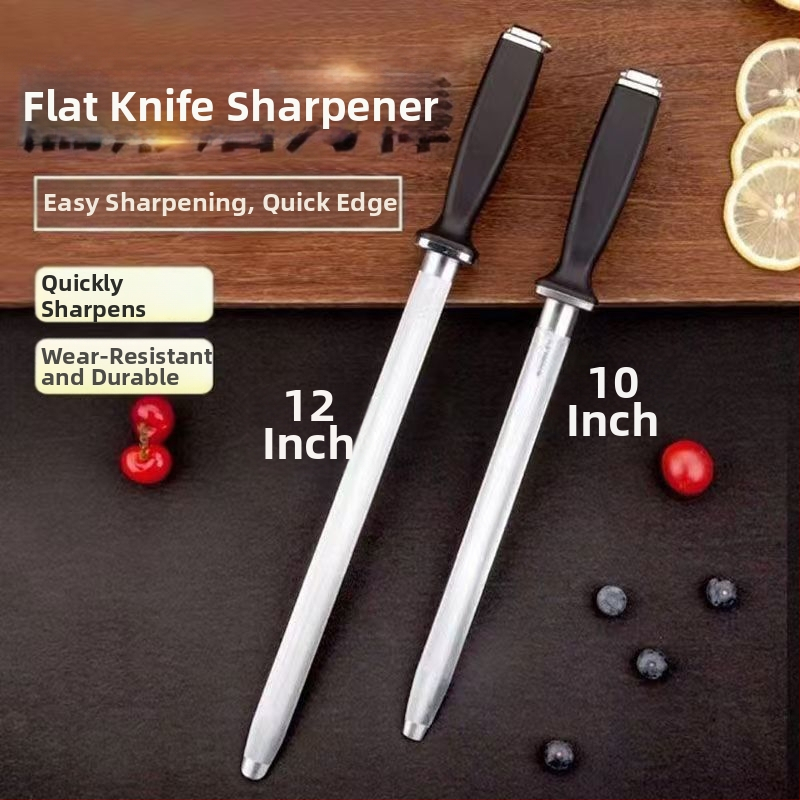 JM peilių šlifavimo lazdelė — profesionalus įrankis virtuvės ir mėsos peiliams, smulkaus grūdo deimantinis abrazyvas, aukštos anglies plienas