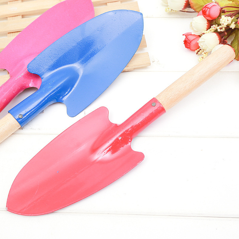 Детски комплект за игра в пясък с лопатка и железна кофа за плаж и градина