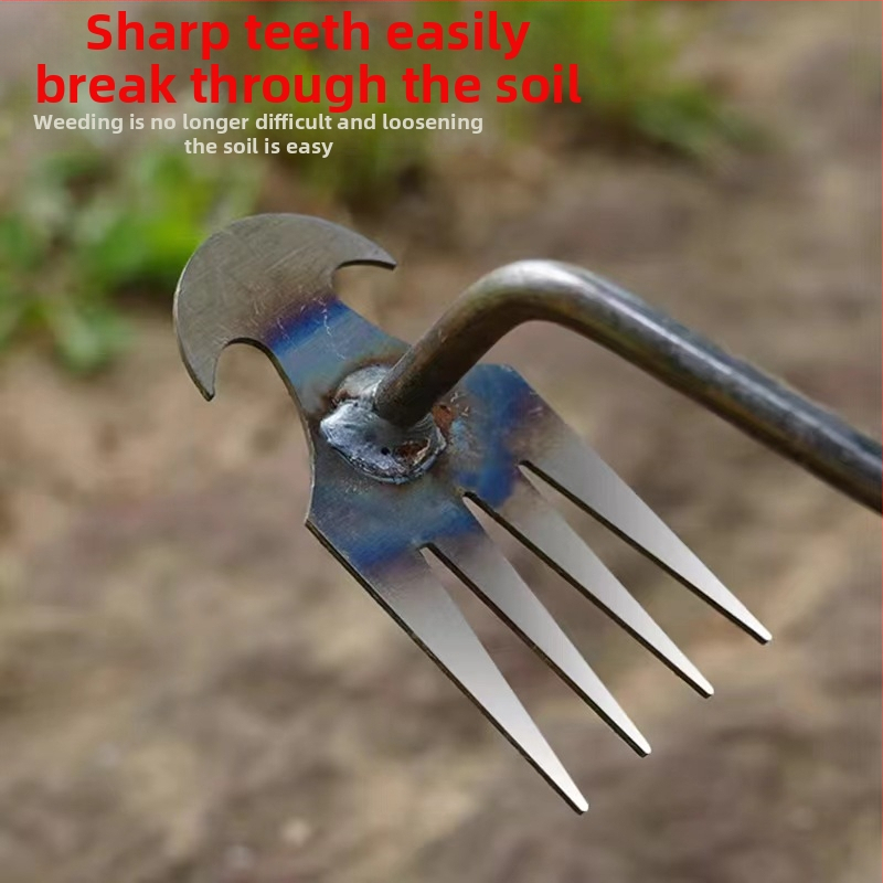 Náradie na vytrhávanie burín — štvorzubé hrebeň z mangánovej ocele