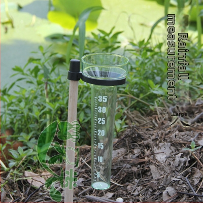 Sodo lauko lietaus matuoklis, plastikinis, vieno tipo dizainas, matuoja lietaus kiekį