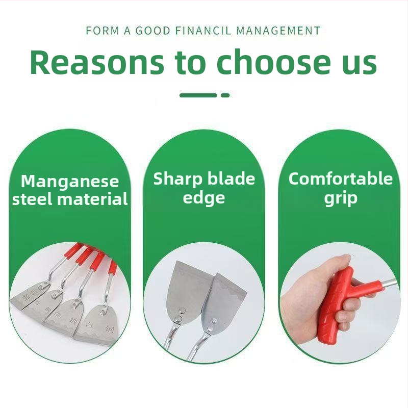 Градинарска лопата от неръждаема стомана за копаене на диви зеленчуци и чесън, засаждане на цветя и плевене — персонализиране по заявка; за битова употреба