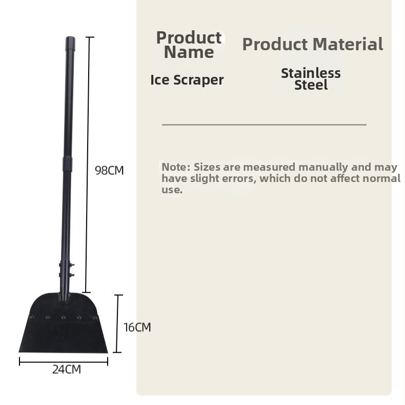 Square Dragon Lopată multifuncțională pentru zăpadă și grădină: lopată pentru zăpadă, îndepărtarea buruienilor, curățarea marginii gazonului