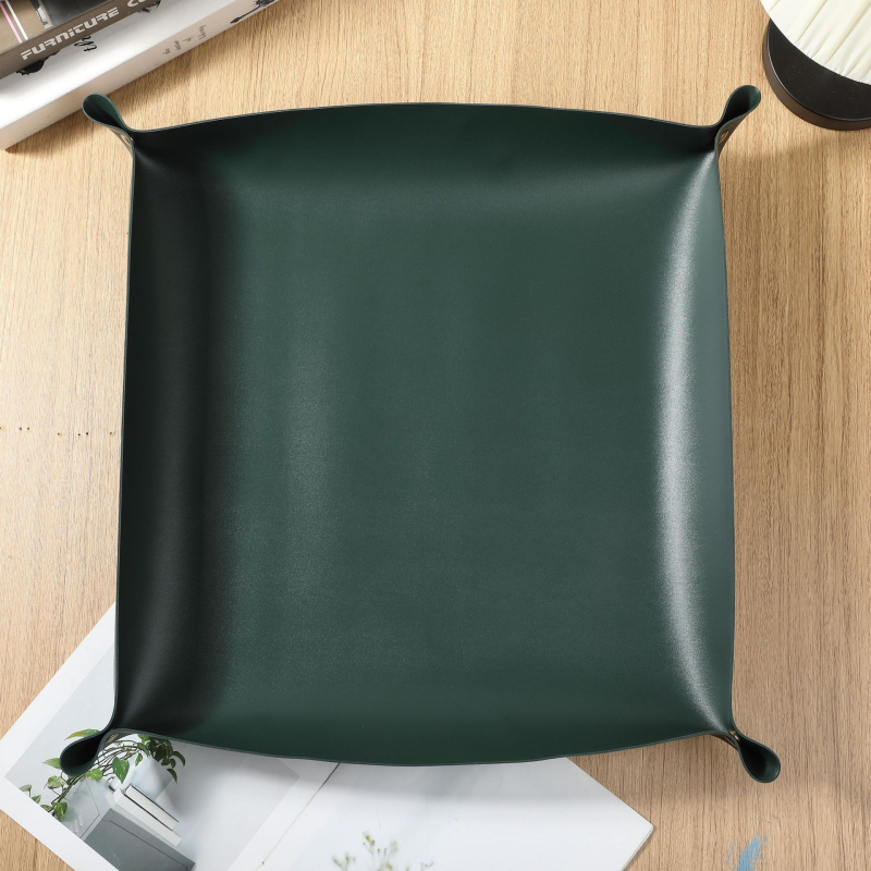 Covoraș de grădină din piele, impermeabil, piele PVC bidirecțională, pentru transplantarea plantelor în ghivece și lucrări cu sol; greutate aproximativ 350 g