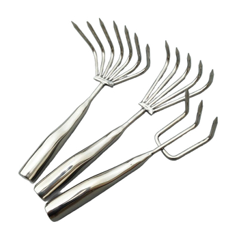 Greblă de grădină cu mâner sudat integrat, oțel inoxidabil 410+420