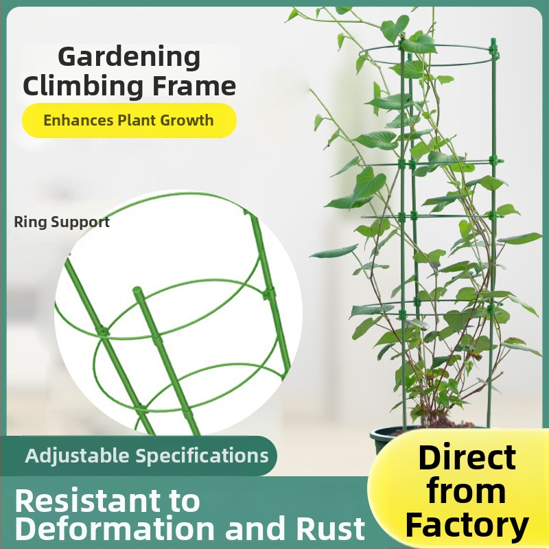 Rui Tree Nastaviteľný rám na rastliny z plastom potiahnutej oceľovej trubky – vhodný do interiéru, kancelárie a domova