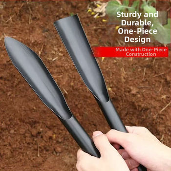 Κηπουρικό φτυάρι σε σχήμα φύλλου με λάμα από μαγάνιο ατσάλι και ενισχυμένη κατασκευή από σίδερο, κατάλληλο για φύτευση λαχανικών