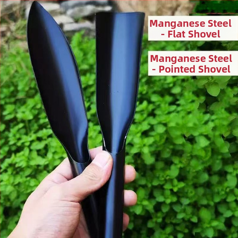 Κηπουρικό φτυάρι σε σχήμα φύλλου με λάμα από μαγάνιο ατσάλι και ενισχυμένη κατασκευή από σίδερο, κατάλληλο για φύτευση λαχανικών