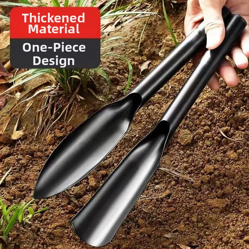 Κηπουρικό φτυάρι σε σχήμα φύλλου με λάμα από μαγάνιο ατσάλι και ενισχυμένη κατασκευή από σίδερο, κατάλληλο για φύτευση λαχανικών