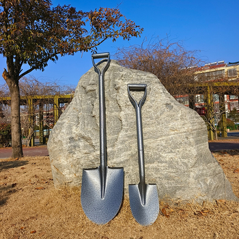 Φτυάρι από ολόκληρο ατσάλι με ενσωματωμένη συγκόλληση και λαβή από σίδηρο με πλαστική επικάλυψη για κήπο και γεωργία