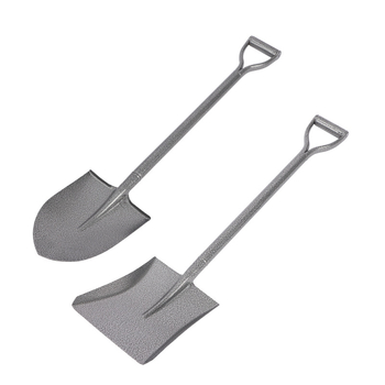 Φτυάρι από ολόκληρο ατσάλι με ενσωματωμένη συγκόλληση και λαβή από σίδηρο με πλαστική επικάλυψη για κήπο και γεωργία